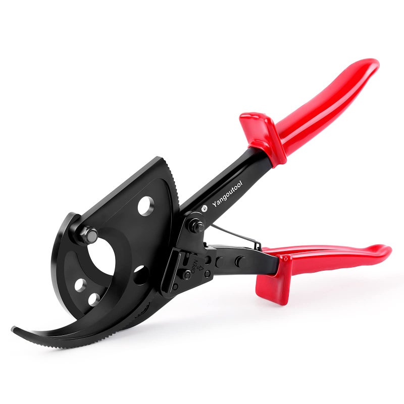 Yangoutool Ratcheting Cable Cutters up to 400mmÂ² /Î¦22.5mm/Î¦0.89 inches Heavy Duty Aluminum Copper Ratchet Wire Cutter for Cutting Electrical Wire - Image 1